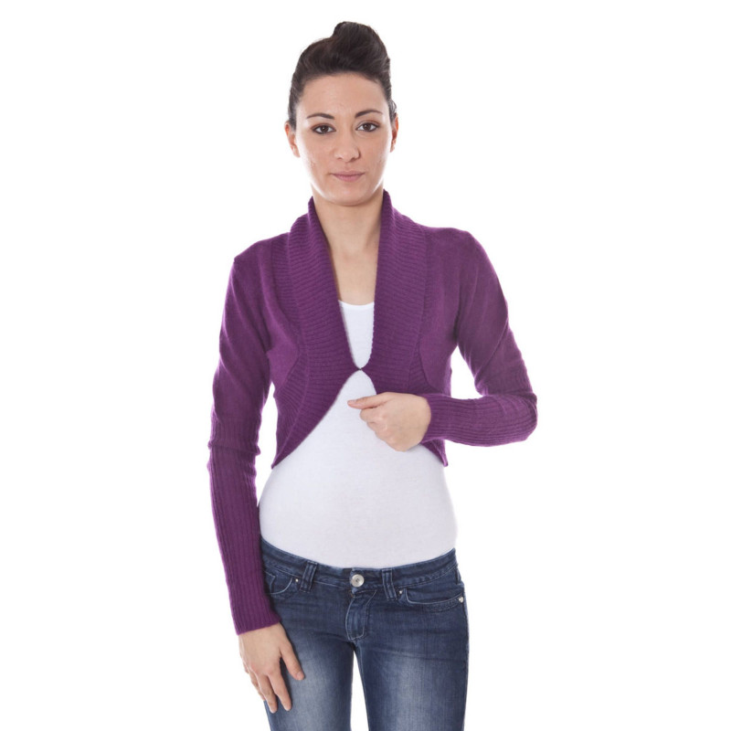 DATCH SHRUG MANCHES LONGUES VIOLET FEMME