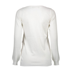 LOVE MOSCHINO WHITE WOMAN SWEATER