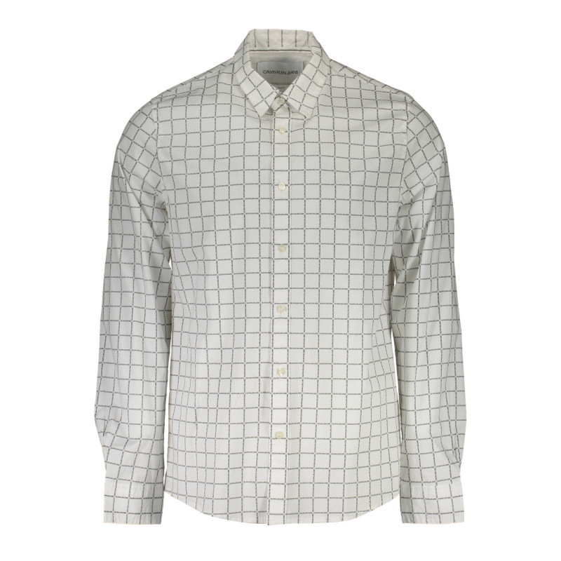 CHEMISE À MANCHES LONGUES BLANCHE CALVIN KLEIN POUR HOMME