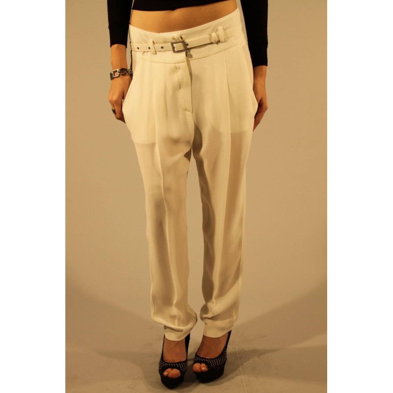 PATRIZIA PEPE PANTALON FEMME BLANC