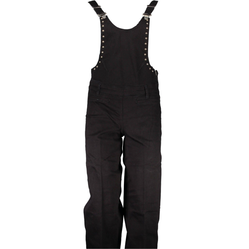 GUESS JEANS WOMEN'S BLACK DUNGAREES TROUSERS