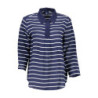 GANT WOMEN'S BLUE 3/4 SLEEVE POLO SHIRT