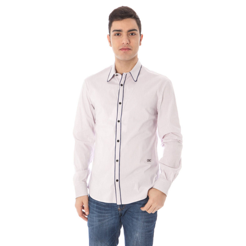 COSTUME NATIONAL HOMME CHEMISE ROSE À MANCHES LONGUES