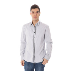 COSTUME NATIONAL MEN'S LONG SLEEVE SHIRT LIGHT BLUE