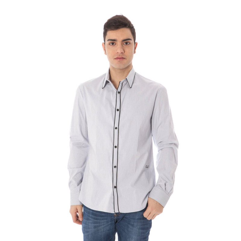 COSTUME NATIONAL MEN'S LONG SLEEVE SHIRT LIGHT BLUE