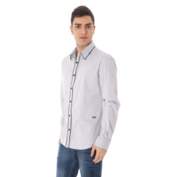 COSTUME NATIONAL MEN'S LONG SLEEVE SHIRT LIGHT BLUE