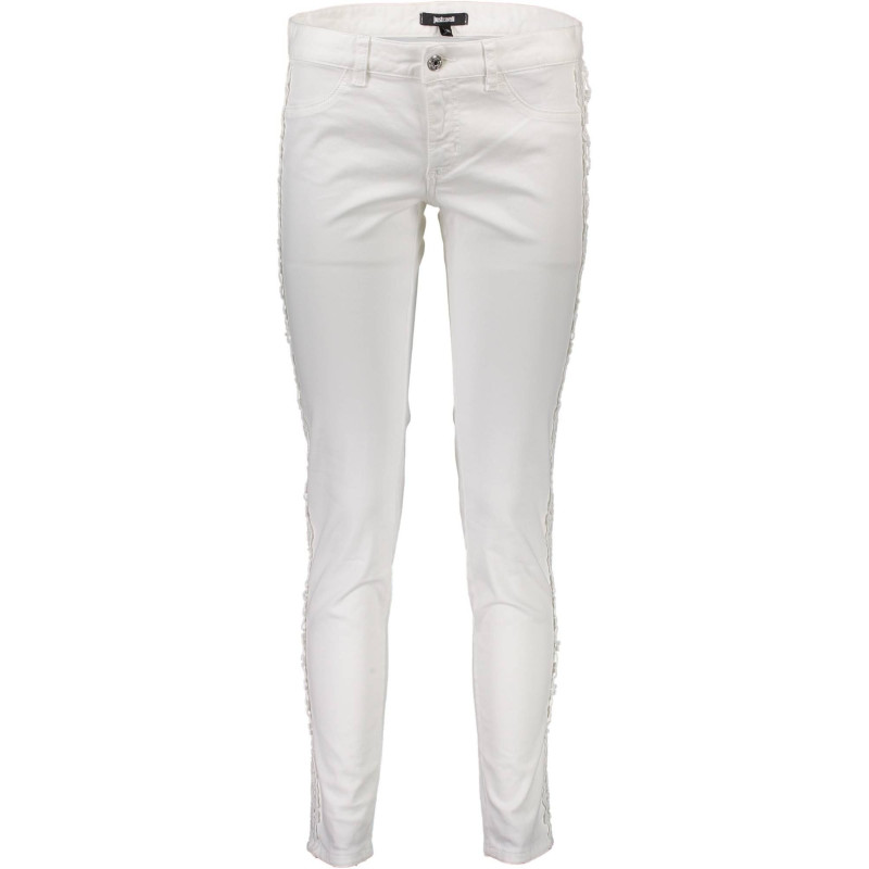 JUST CAVALLI WOMEN'S WHITE TROUSERS