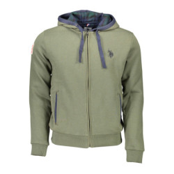 SWEAT-SHIRT ZIP HOMME US POLO VERT
