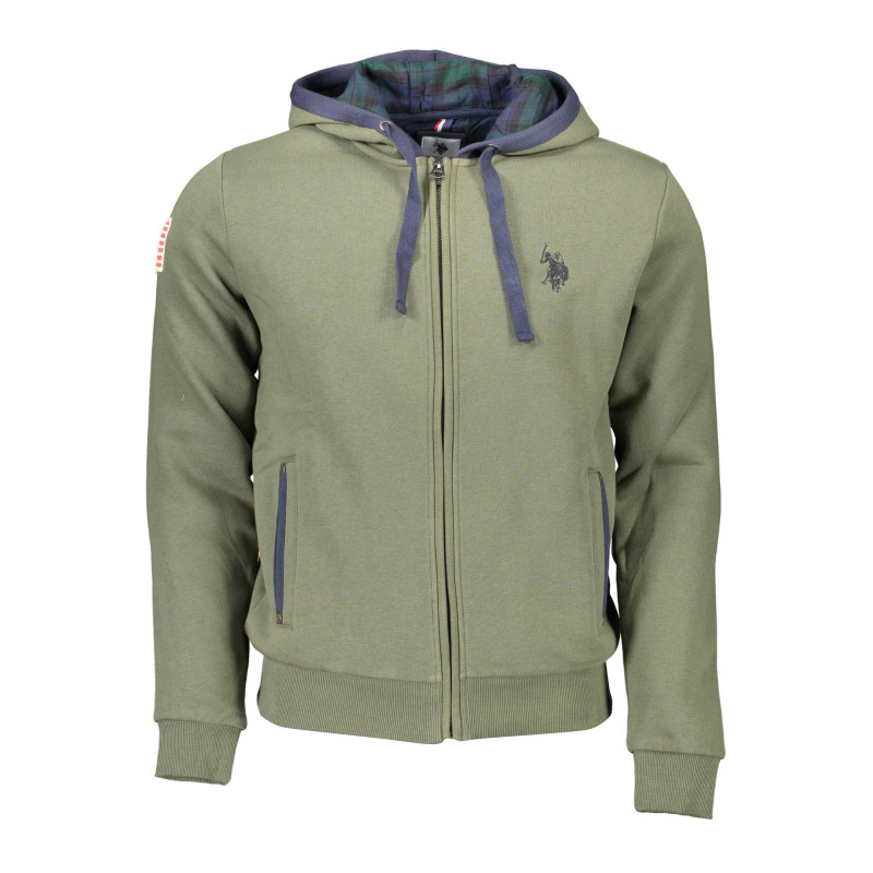 SWEAT-SHIRT ZIP HOMME US POLO VERT