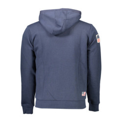 SWEAT-SHIRT HOMME US POLO BLEU AVEC ZIP