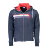 SWEAT-SHIRT HOMME US POLO BLEU AVEC ZIP
