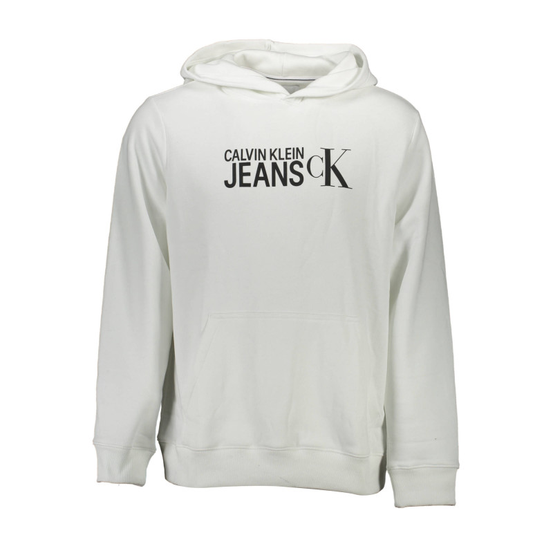 CALVIN KLEIN SWEAT SANS ZIP HOMME BLANC