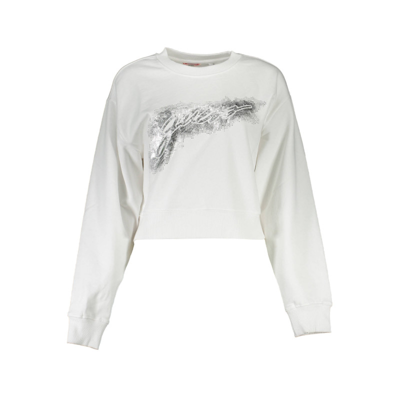 GUESS JEANS SWEAT-SHIRT SANS ZIP FEMME BLANC