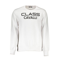 CAVALLI CLASS SWEAT SANS ZIP HOMME BLANC