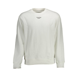 CALVIN KLEIN SWEAT SANS ZIP HOMME BLANC