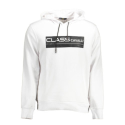 CAVALLI CLASS SWEAT SANS ZIP HOMME BLANC