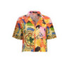 DESIGUAL CHEMISE MANCHES COURTES JAUNE FEMME