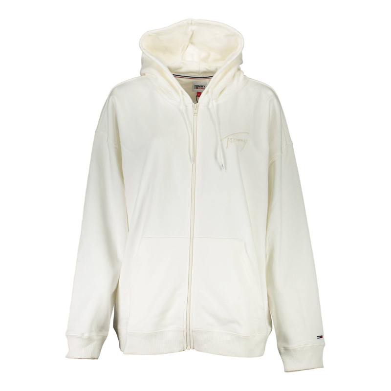 TOMMY HILFIGER SWEATSHIRT WITH ZIP WOMAN WHITE