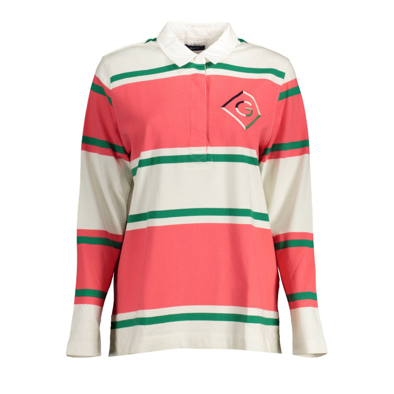 GANT WOMEN'S PINK LONG SLEEVE POLO SHIRT