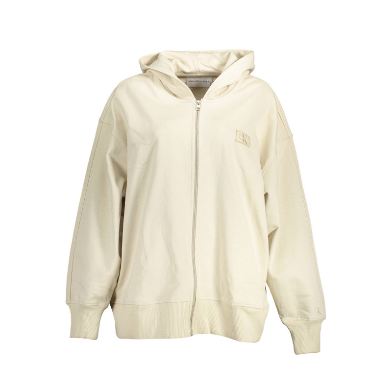 CALVIN KLEIN SWEAT AVEC ZIP FEMME BEIGE