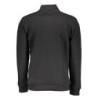 GIAN MARCO VENTURI MEN'S BLACK SWEATSHIRT WITH ZIP