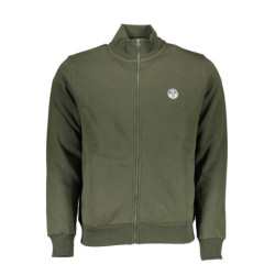 NORTH SAILS MEN'S GREEN ZIPPED SWEATSHIRT