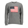 PULL POLO HOMME GRIS US