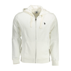 SWEAT-SHIRT POLO US AVEC ZIP BLANC HOMME
