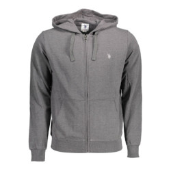 SWEAT-SHIRT POLO US AVEC ZIP GRIS HOMME