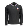 US POLO MEN'S LONG SLEEVED POLO BLACK