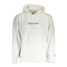 TOMMY HILFIGER MEN'S WHITE ZIPPED SWEATSHIRT