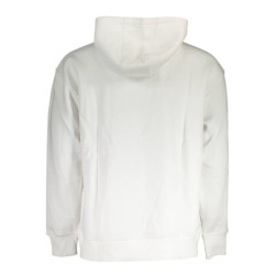 TOMMY HILFIGER MEN'S WHITE ZIPPED SWEATSHIRT