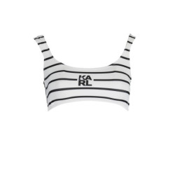 KARL LAGERFELD BEACHWEAR HAUT DE MAILLOT DE BAIN FEMME BLANC