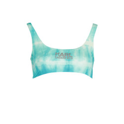 KARL LAGERFELD BEACHWEAR TOP MAILLOT DE BAIN FEMME BLEU