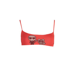 KARL LAGERFELD BEACHWEAR TOP COSTUME FEMME ROUGE