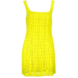 ROBE COURTE FEMME DESIGUAL JAUNE