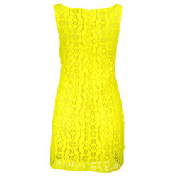 ROBE COURTE FEMME DESIGUAL JAUNE
