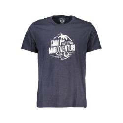 GIAN MARCO VENTURI MEN'S SHORT SLEEVED T-SHIRT BLUE