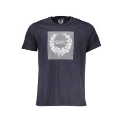 GIAN MARCO VENTURI MEN'S SHORT SLEEVED T-SHIRT BLUE