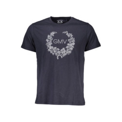 GIAN MARCO VENTURI MEN'S SHORT SLEEVED T-SHIRT BLUE