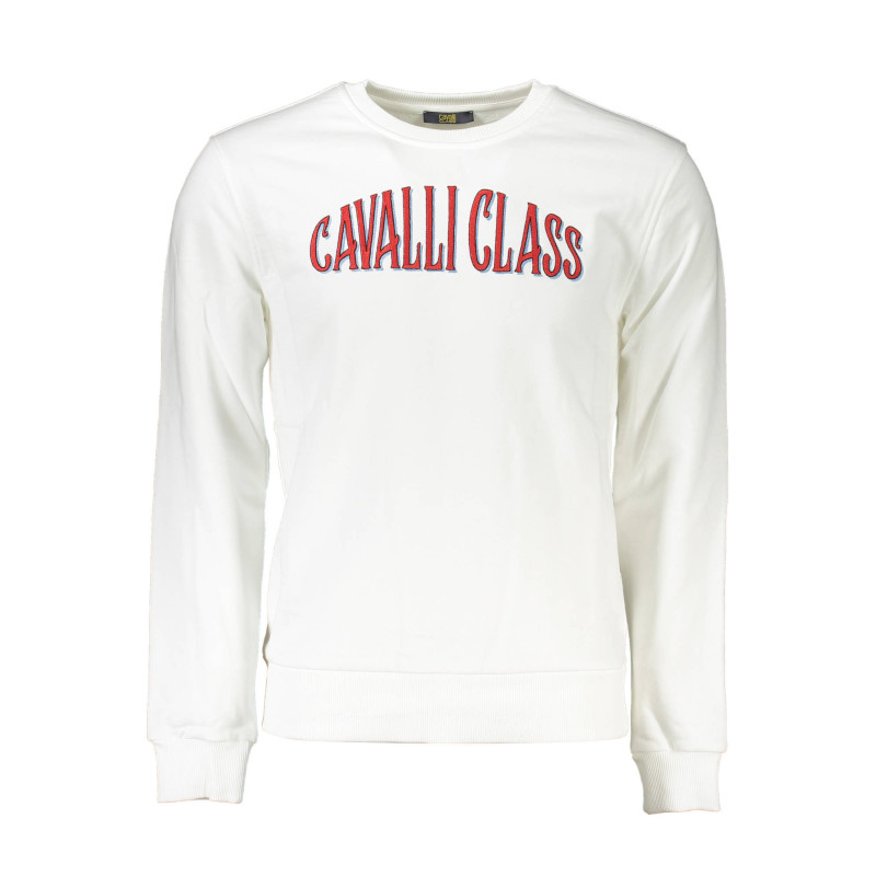 CAVALLI CLASS SWEAT SANS ZIP HOMME BLANC