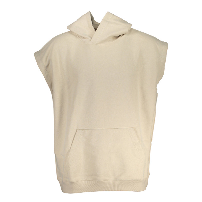 CALVIN KLEIN SWEAT SANS ZIP HOMME BEIGE