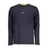 HUGO BOSS MEN'S LONG SLEEVED T-SHIRT BLUE