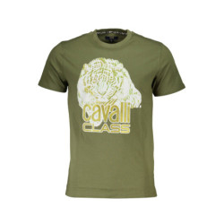 CAVALLI CLASS T-SHIRT MANCHES COURTES HOMME VERT