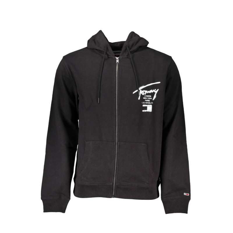 SWEAT-SHIRT ZIPPÉ NOIR HOMME TOMMY HILFIGER
