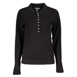 TOMMY HILFIGER WOMEN'S LONG SLEEVE POLO SHIRT BLACK