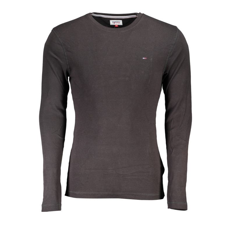 TOMMY HILFIGER MEN'S LONG SLEEVE T-SHIRT BLACK