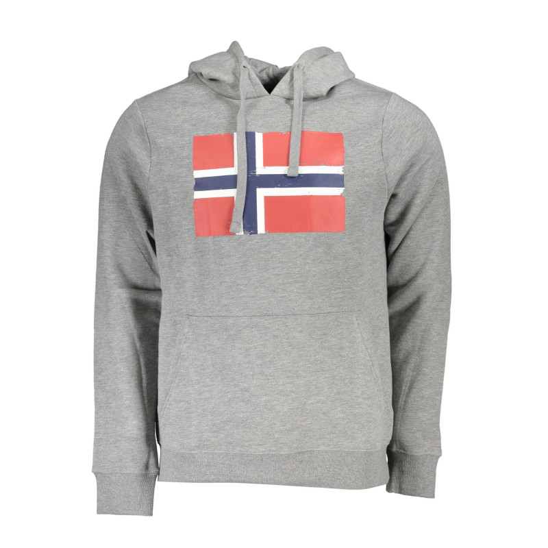 NORVÈGE 1963 SWEAT-SHIRT SANS FERMETURE ÉCLAIR GRIS POUR HOMMES