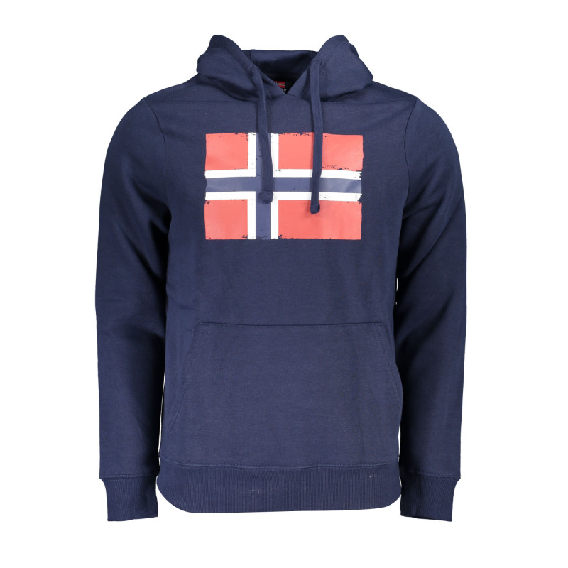 SWEAT-SHIRT SANS FERMETURE ÉCLAIR BLEU POUR HOMMES NORVÈGE 1963
