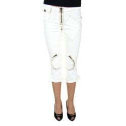 KING'S JEANS PANTALON FISH FEMME BLANC